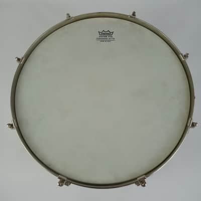 Leedy 6.5x14"Commander Snare Drum 8-Lug Vintage NOB Nickel-Brass Vintage 40s WW2 image 7