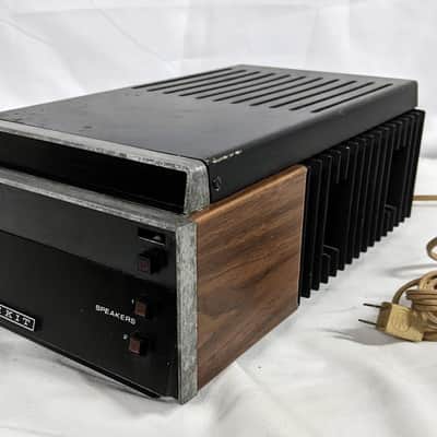 RARE Vintage Heathkit Power Amplifier AA-1506 Black/Woodgrain | Reverb