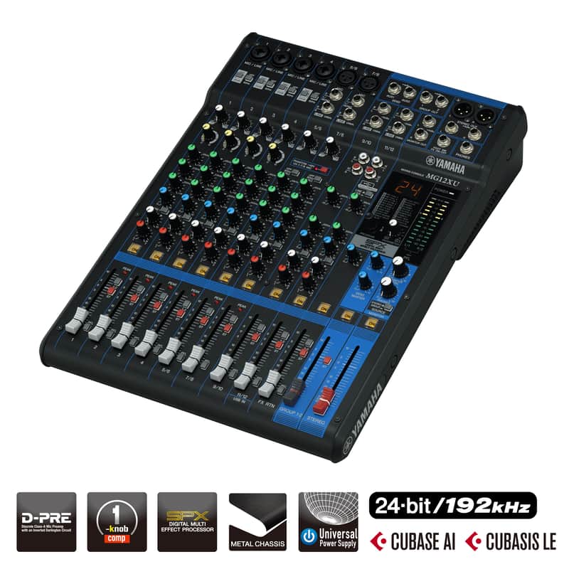Yamaha "MG12XU" 12-channel mixing console image 1