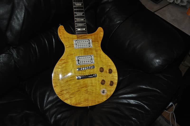 Custom Jam City Guitar by Jim Weyandt Double Cutaway - Flametop image 1