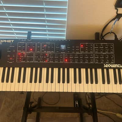 Sequential Prophet Rev2 61-Key 16-Voice Polyphonic Synthesizer 2018 - Present - Black with Wood Sides image 1