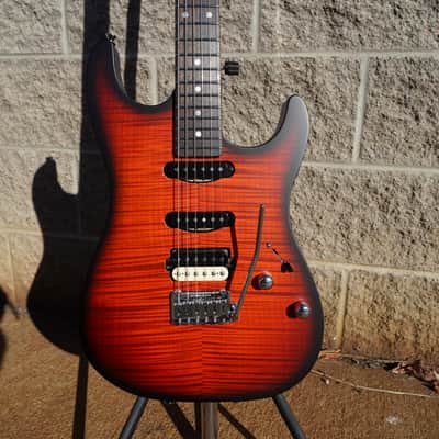 Schecter CUSTOM SHOP USA Sunset Custom-II HSS Tiger Eye Satin 6-String w/Case image 9