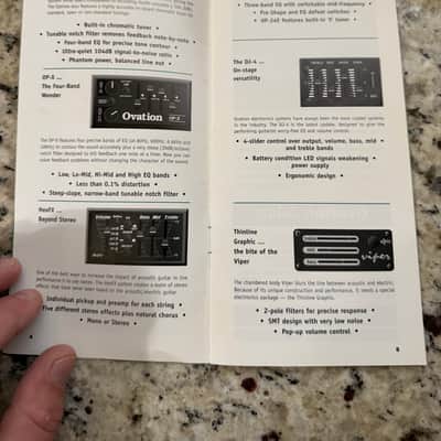 Ovation Price list catalog 1999 collector series Adamas II SMT custom elite celebrity image 3