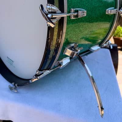 Ludwig Superclassic 14x22" Bass Drum 1970s - Green Sparkle image 5