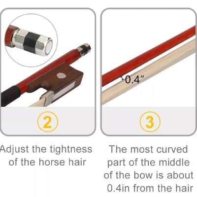 4/4 Full Size Beginner Violin Set – Natural Acoustic Violin with Case, Bow, Rosin & Bridge – Adult Starter Kit, Handmade Basswood Body image 7