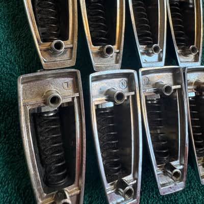Ludwig Lot of 8 Vintage Large Classic Bass Drum or Tom Lugs - Chrome L#2 70s 80s - Chrome image 10