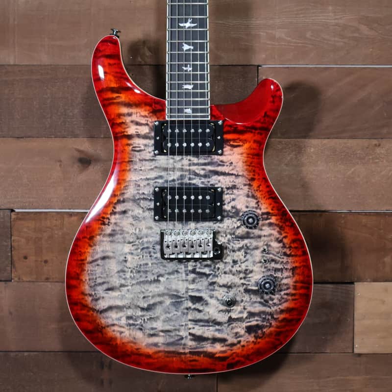 NEW! PRS SE Custom 24-08 Quilt Charcoal Cherry Burst image 1