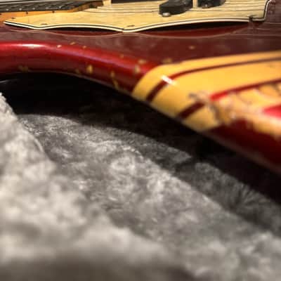 1971 Fender Competition Mustang Bass Competition Red image 6
