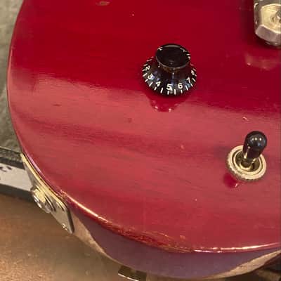 Gibson The Hawk 1996 - Red - VINTAGE - ALL ORIGINAL - Hardshell Case - Headstock/Neck Repair image 10