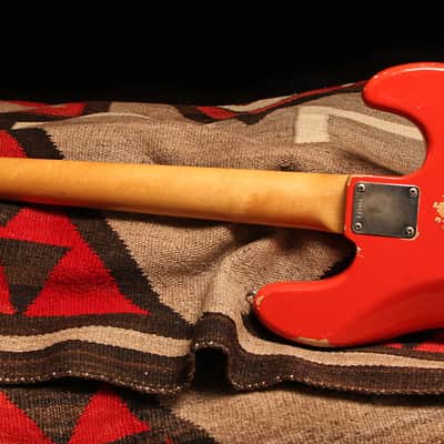 1963 Fender Jazz Bass Lefty "Fiesta Red" w/ Matching Headstock image 2