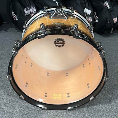 Tama MEB2014MULNWB Starclassic Maple 14x20" Bass Drum in Natural Pacific Walnut Burst w/ Smoked Black Nickel Hardware image 5