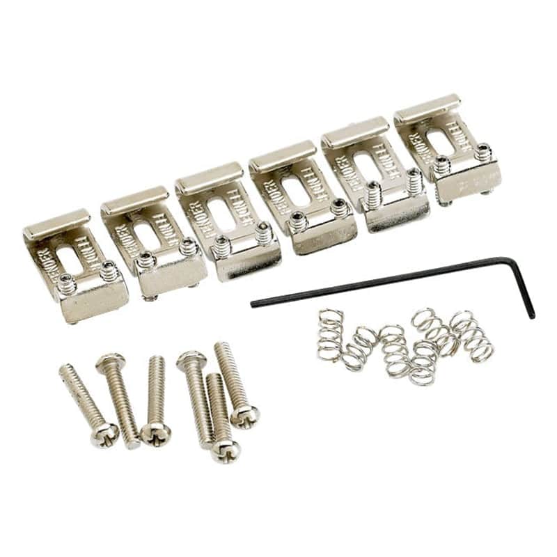 Fender American Vintage Stratocaster Bridge Saddles (6) 0992051000 image 1