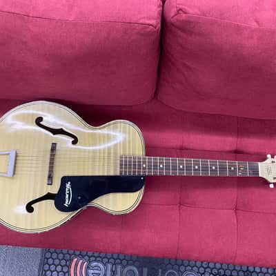 Harmony H1214 Archtone Acoustic Archtop Guitar 1950's - Blond with Faux Flame image 1