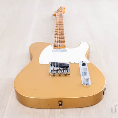 2023 Fender Custom Shop B2 1958 Telecaster Journeyman Relic Aged HLE Gold w/ Case & CoA, Lightweight image 9