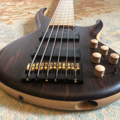 MTD 635-24 6 string bass guitar Amazing Condition Tobias Ebony Maple image 7