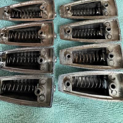 Ludwig Lot of 10 Vintage WFL Large Classic Bass Drum or Tom Lugs #001 50s - Chrome image 8