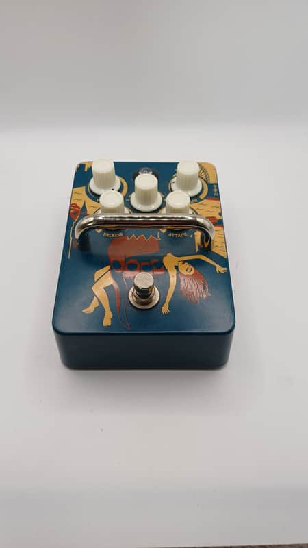 Orange Kongpressor Analog Class A Compressor Pedal 2010s - Blue/Orange Graphic image 1