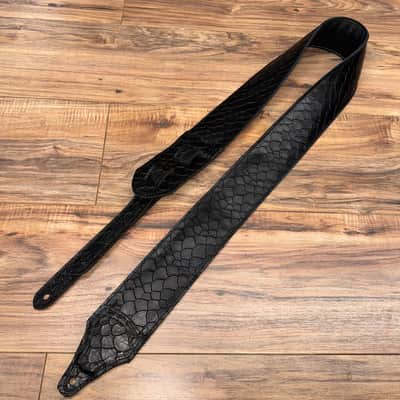 Carlino Plain Black Scale Leather Strap 2025 - Black image 2