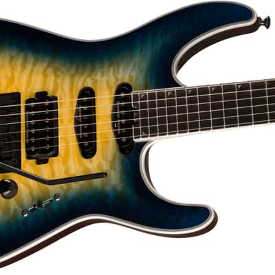 Jackson Pro Plus Series Soloist SLA3Q Amber Blue Burst Ebony Fingerboard image 3