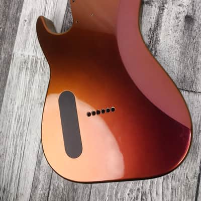 Havok Hard Tail Chameleon Nebula  2pc Mahogany Guitar S type, HS config Custom Guitar Body. 80' style image 8