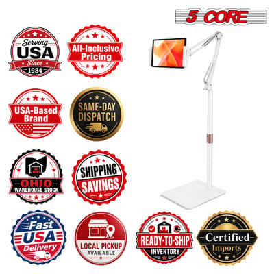 5 Core Tablet Floor Stand 360° Rotatable Adjustable Overhead Universal Bed Phone iPad Stand image 11