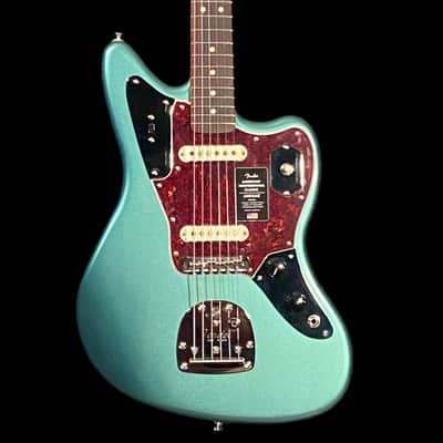 Fender American Professional Classic Jaguar Electric Guitar - Faded Sherwood Green Metallic image 2