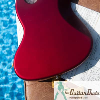 2016 Fender Japan - Classic 60's Jazz Bass Reissue - Candy Apple Red Finish - JB-62 - Made in Japan - Pro Set Up w Perfect Frets/Action/Intonation! image 8