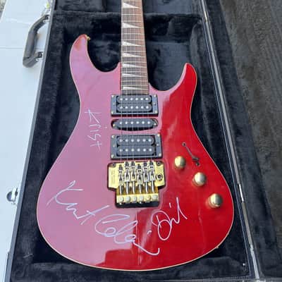 KURT COBAIN AND NIRVANA AUTOGRAPHED GUITAR WITH HISTORY AND COA image 2
