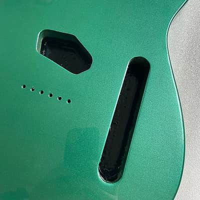 Alder Wood Metallic Green Telecaster Tele Style Guitar Body image 2