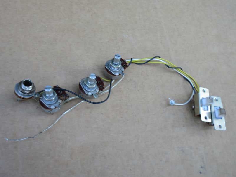 Vintage Teisco Pots Switch Input Jack Wiring Harness Fits National Univox Sakai Holiday Polaris Kay Kent image 1