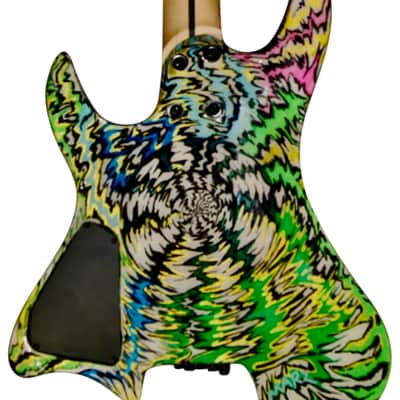 One Off BootLegger Guitar Absinthe Green Fairy 2025 - Custom Art California Build image 23