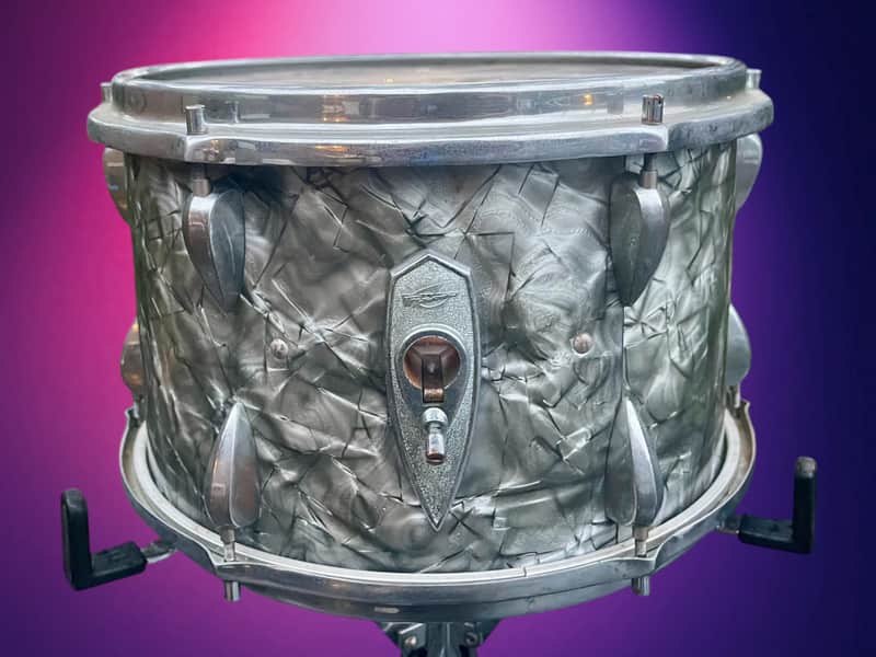 Trixon Beech 13 x 8in 1950s - Delicious Black Diamond Pearl wrap! image 1
