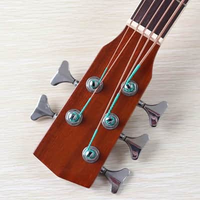 Custom 5 String Acoustic Electric Bass, Mahogany Body, Spruce Top Body image 3