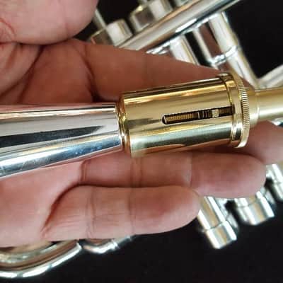 5 5/8 Big Bell Silver Trumpet Bb C Heavy Cap w/D2H Mouthpiece image 6