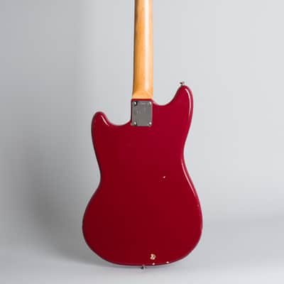 Fender  Mustang Solid Body Electric Guitar (1966), ser. #128090, original grey hard shell case. image 2