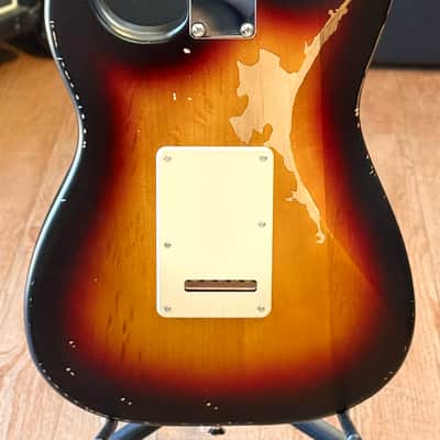 ALK Custom S-62 Relic – Roasted Flame Maple – Stainless Frets – Series Mod – Gotoh / Hipshot – Hard Case image 5