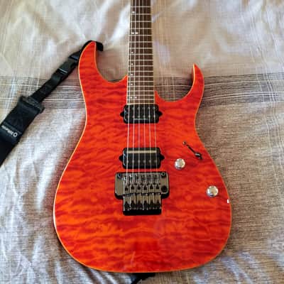 Ibanez Premium RG920QMZ Liquid Inferno Dimarzio Crunchlab RG 920 Electric Guitar Edge Zero image 1
