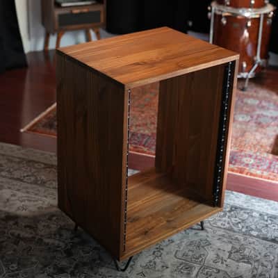 Immagine Handcrafted 14U Wood Studio Rack in Black Walnut - 5
