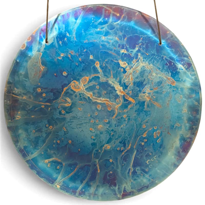 E3-25 Grotta Sonora 19" Titanium Blue Cosmo Handheld Gong image 1