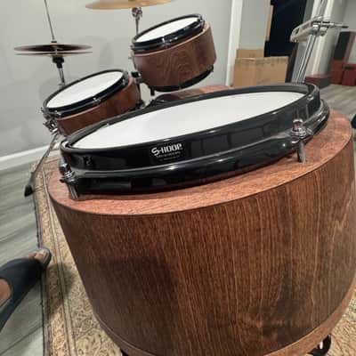 Whitney Drums Penguin 16 Nesting Kit - Black cherry stain with metal hoops image 3