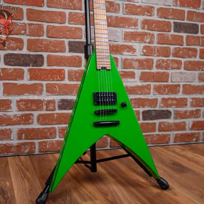 Jackson USA Custom Shop One Off King V Slab Top Kawasabi Green Nitro Studio Relic with Rear Black Pin Stripes 2025 w/OHSC image 6