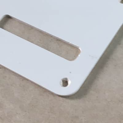 Vintage Fender Guitar Back Plate Tremolo Cover Strat 1 Ply Parchment NOS Relic image 3