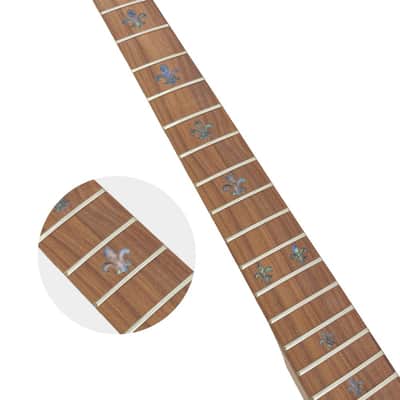 Electric Guitar Neck 22 Fret 25.5 Inch Mahogany Rosewood Fretboard Nice Inlay Bolt On Set in Heel Guitar Neck Replacement(Flower Inlay) image 2