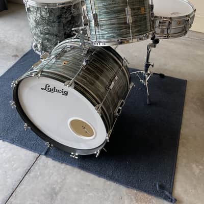 Ludwig Deluxe Club Date Drums 1963 - Blue Oyster Pearl image 7
