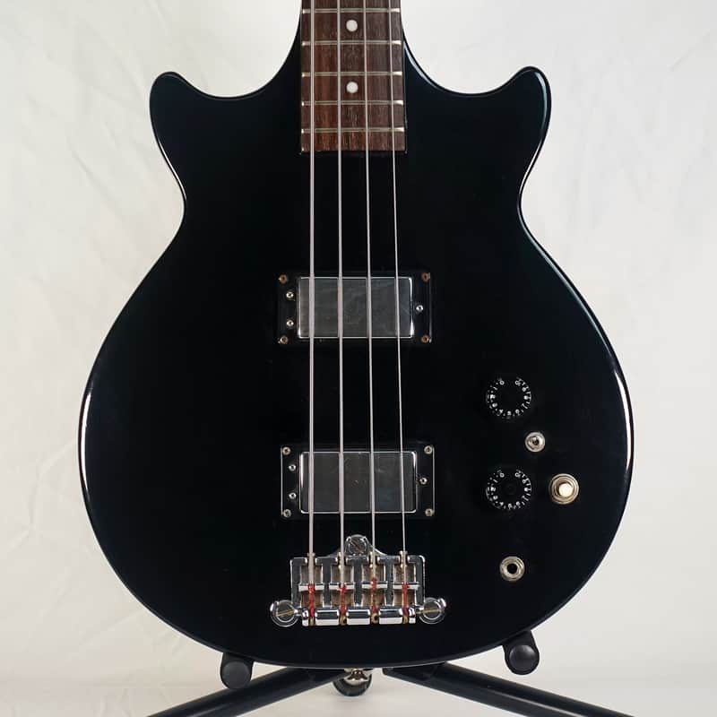 The Pearl Guitar Co. Export Bass Genesis Shape Vintage 1970s Matsumoku Japan Black 70s image 1