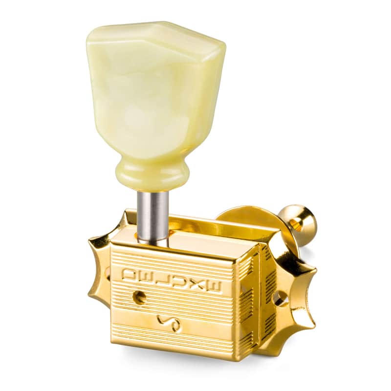 Schaller G-Series Vintage Single Ring Keystone Tuners 10mm Gold 10140523.16.36 image 1