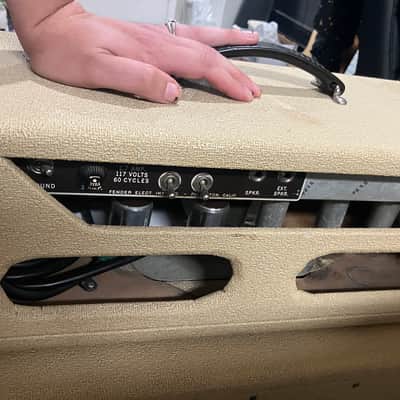 Fender Bassman 6G6-B Brownface 50-Watt 2x12" Piggyback Guitar Amp 1963 - 1964 - Blonde image 3