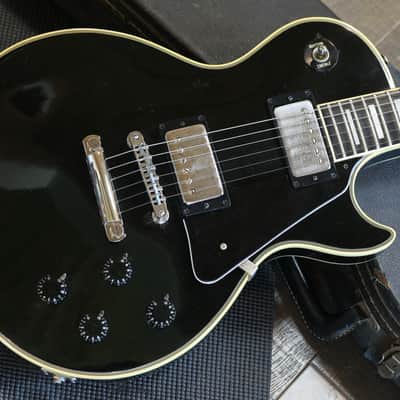1974 Gibson Les Paul Custom Electric Guitar Black Ebony w/ Nickel Hardware + OHSC image 2