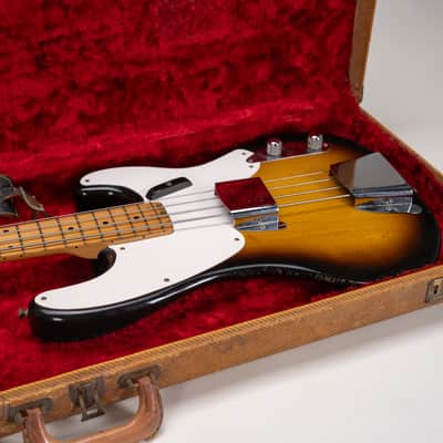 1957 Fender Precision Bass with Maple Fretboard Sunburst image 2