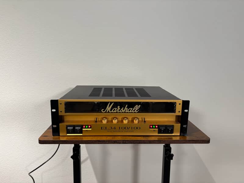 【希少】 Marshall EL34 100/100 パワーアンプ 真空管 Marshall EL34 100/100 Dual Monoblock Rack Power Amp | Reverb